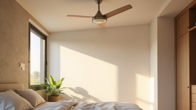 bedroom ceiling fan size