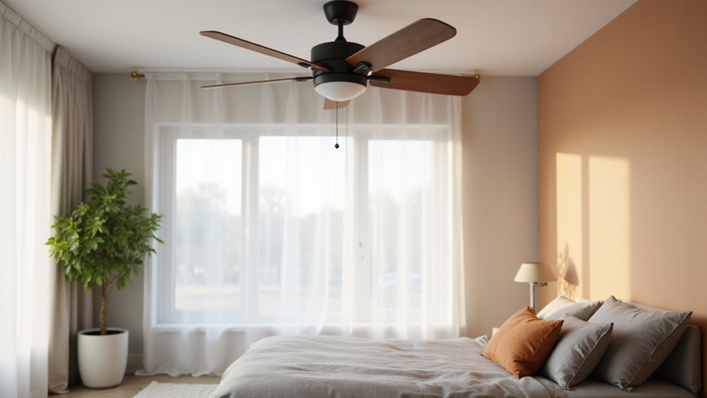 choosing bedroom ceiling fan color