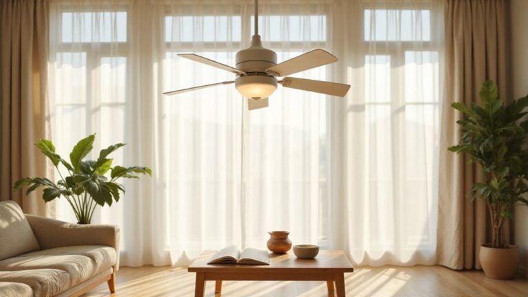 stylish white fan lighting